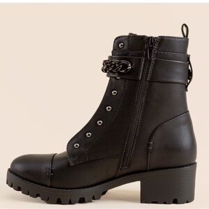 Ankle Chain Combat Boots
